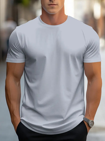 Einfaches Herren T-Shirt Rundhals Basic