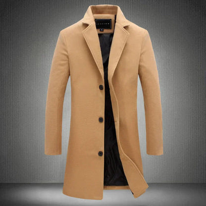 Herren Wintermantel Lang Elegant Warm