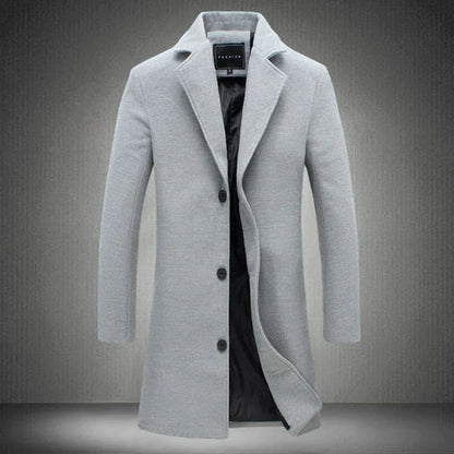 Herren Wintermantel Lang Elegant Warm
