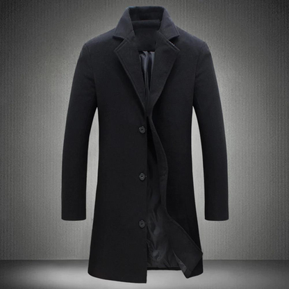 Herren Wintermantel Lang Elegant Warm - IdealeKleiden