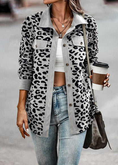 Damen Übergangsjacke Leoprint Stylish