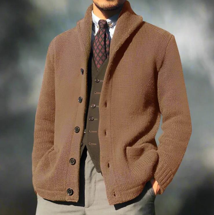 Stilvolles Herrenjackett Klassisch Gestrickt - IdealeKleiden