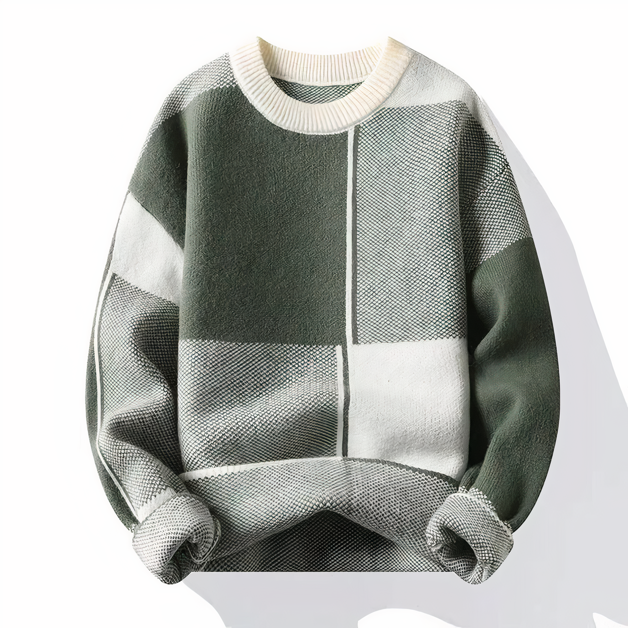 Moderner Karo Pullover Herren