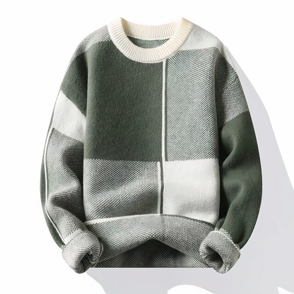 Moderner Karo Pullover Herren