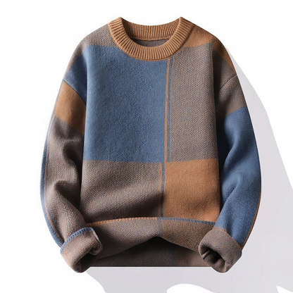 Moderner Karo Pullover Herren