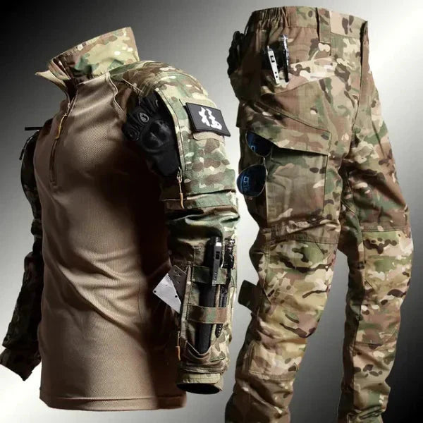Militärische Outdoor Hose Herren Funktionsshirt Set - IdealeKleiden