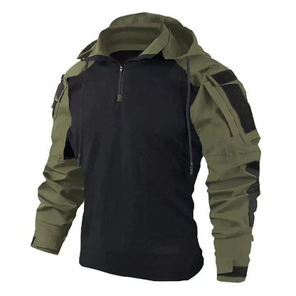 Outdoor Hemd Kapuze Reißverschluss Funktionsshirt Herren - IdealeKleiden