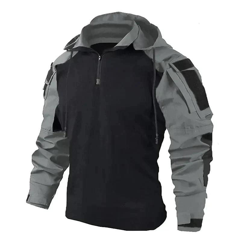 Outdoor Hemd Kapuze Reißverschluss Funktionsshirt Herren