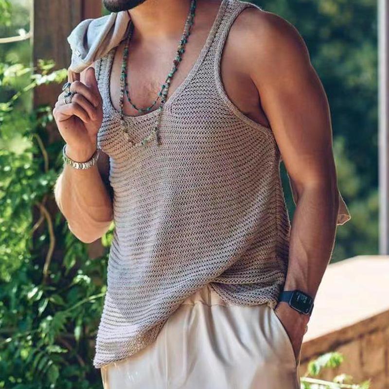 Herren Tanktop Leicht Bequem Ärmellos