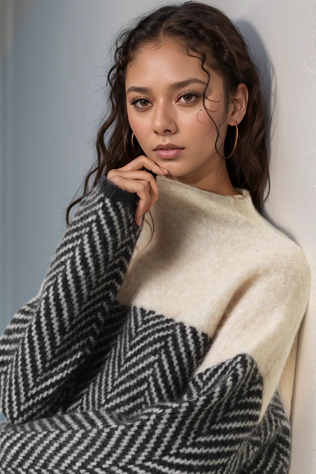 Bequemer Rollkragen Pullover Warm Strick - IdealeKleiden