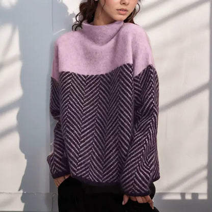 Bequemer Rollkragen Pullover Warm Strick