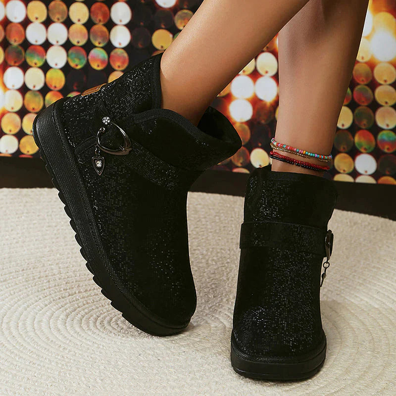 Gioia | Plüsch Stiefel Warm Glitzer Winter