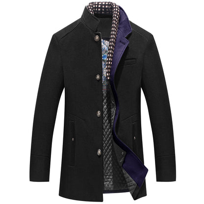 Warme Winterjacke Wollmantel Damen