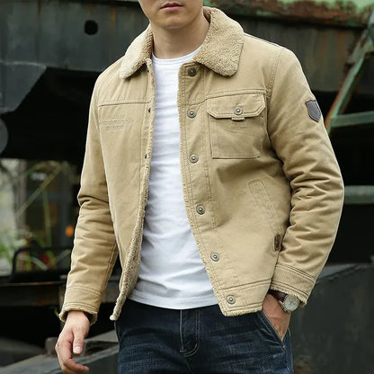 Herren Winterjacke Fleece Isolierung Warm