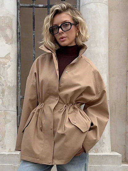 Herbst Mantel Elegant Bequem Trenchcoat Damen