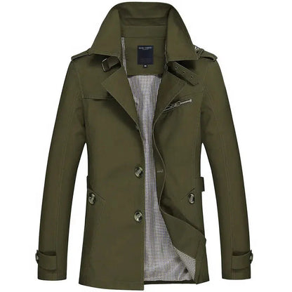 Männer Trenchcoat Klassisch Mittellang