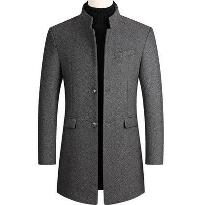 Herren Trenchcoat Mittellang Warm