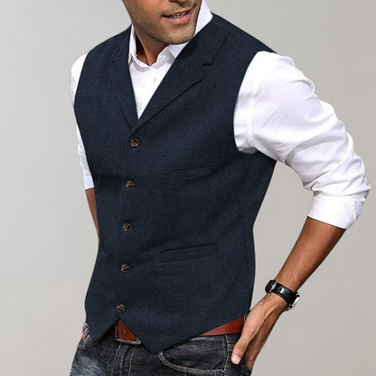 Herren Gilet Elegant Kurz