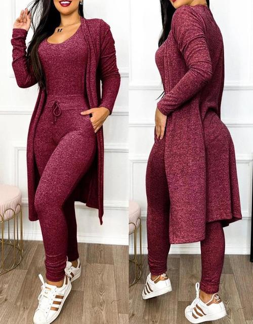 Schlanke Jumpsuit mit Jacke Damen