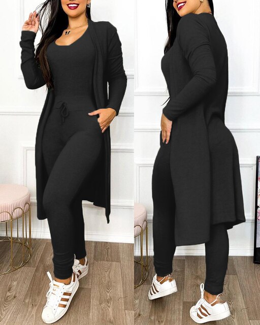 Schlanke Jumpsuit mit Jacke Damen