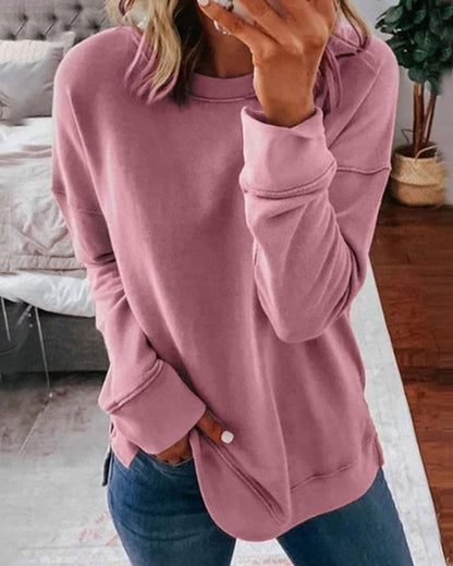 Damen Sweatshirt Weich Bequem Klassisch