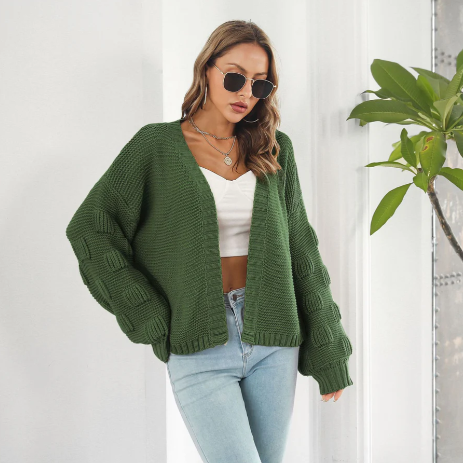 Komfortable Langarm-Cardigan Damen - IdealeKleiden