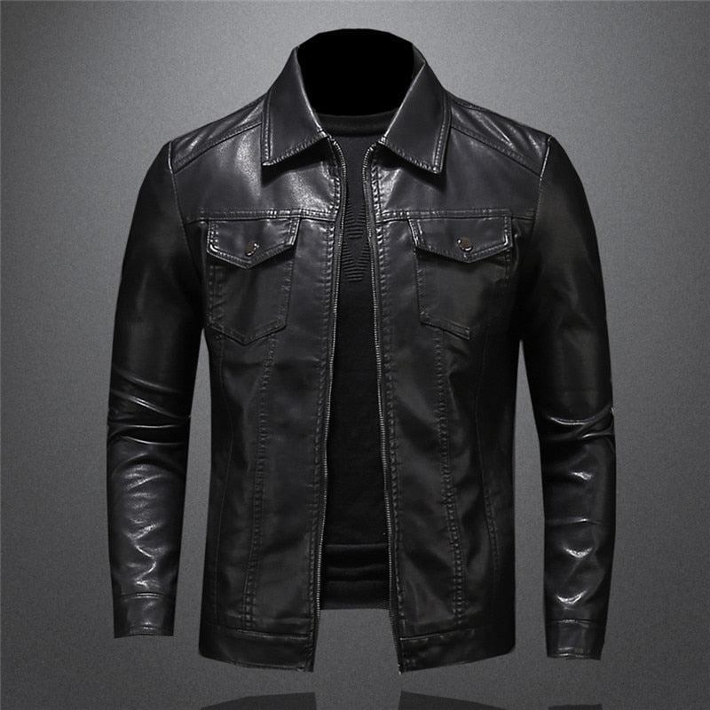Stilvolle Lederjacke Herren Premium Qualität