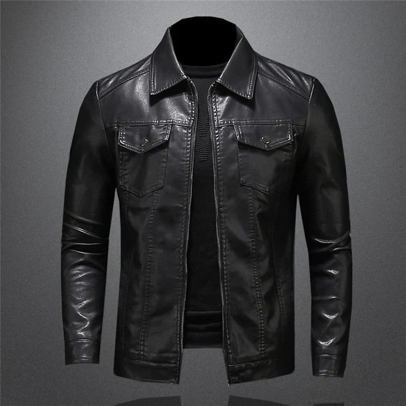 Herren Lederjacke Klassisch Elegant - IdealeKleiden