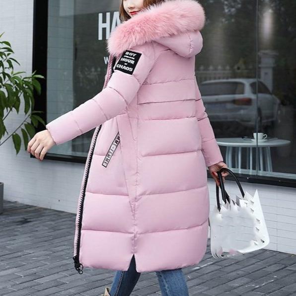 Damen Winterjacke Lang Elegant Frauen