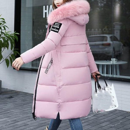 Damen Winterjacke Lang Elegant Frauen