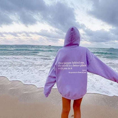 Übergroßer Hoodie Unisex Warm Bedruckt Pullover