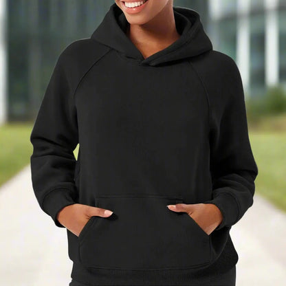 Modische Hoodie mit Raglan Ärmeln und Känguru Tasche