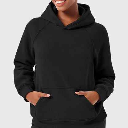 Modische Hoodie mit Raglan Ärmeln und Känguru Tasche - IdealeKleiden