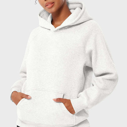 Modische Hoodie mit Raglan Ärmeln und Känguru Tasche