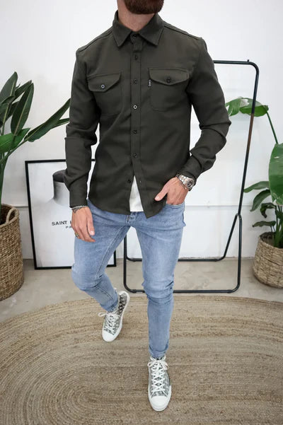 Herren Überhemd mit Brusttaschen