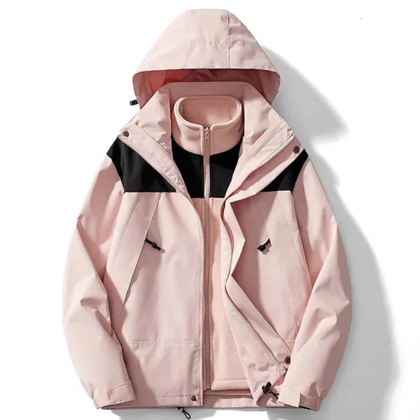 Wintermantel Unisex mit Kapuze und Fleece-Innenfutter