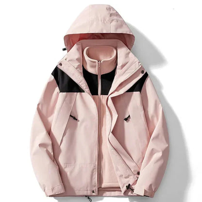 Wintermantel Unisex mit Kapuze und Fleece-Innenfutter