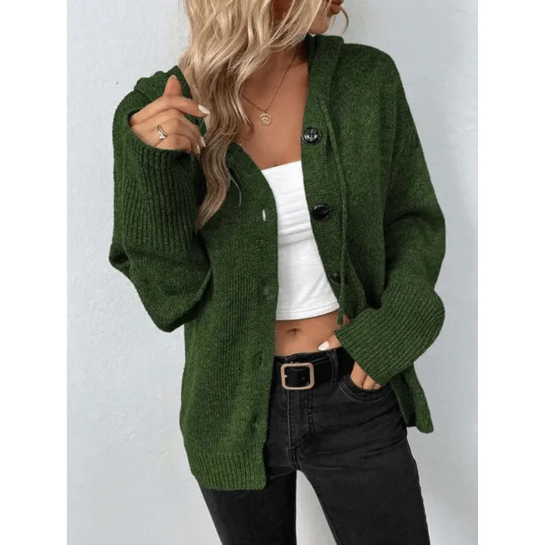 Damen Strickjacke Warm Modern Knöpfe