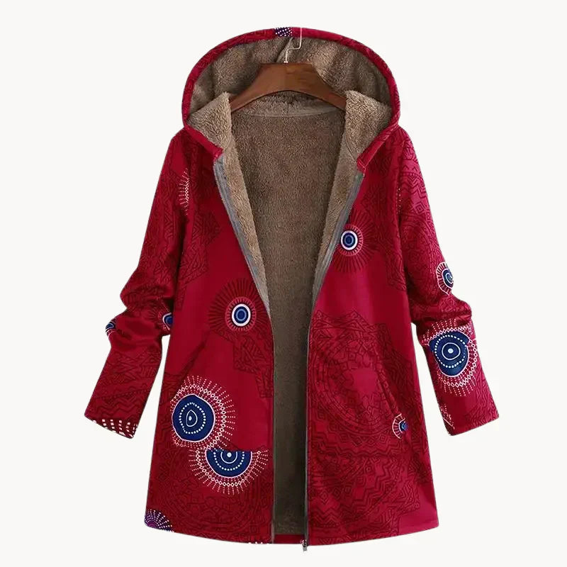 Damenparka Warm Stylisch Muster