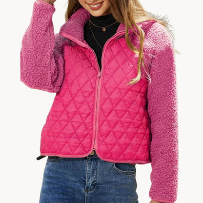 Kuscheljacke Frauen Plüsch Reißverschluss