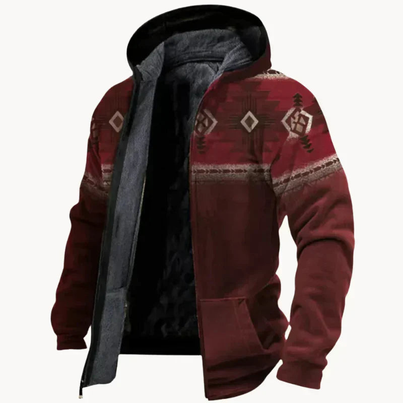 Herren Fleecejacke Warm Vintage Style