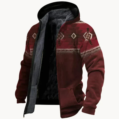 Herren Fleecejacke Warm Vintage Style