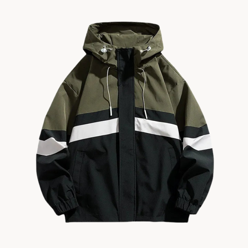 Wetterfeste Herrenjacke Outdoor Kapuze Funktionell - IdealeKleiden