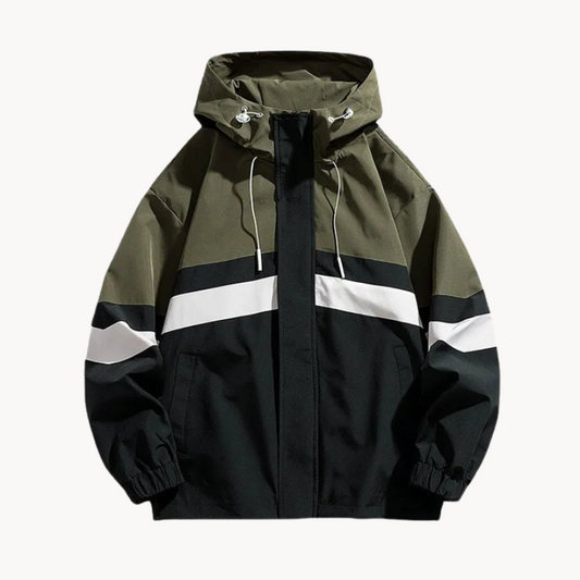 Wetterfeste Herrenjacke Outdoor Kapuze Funktionell - IdealeKleiden
