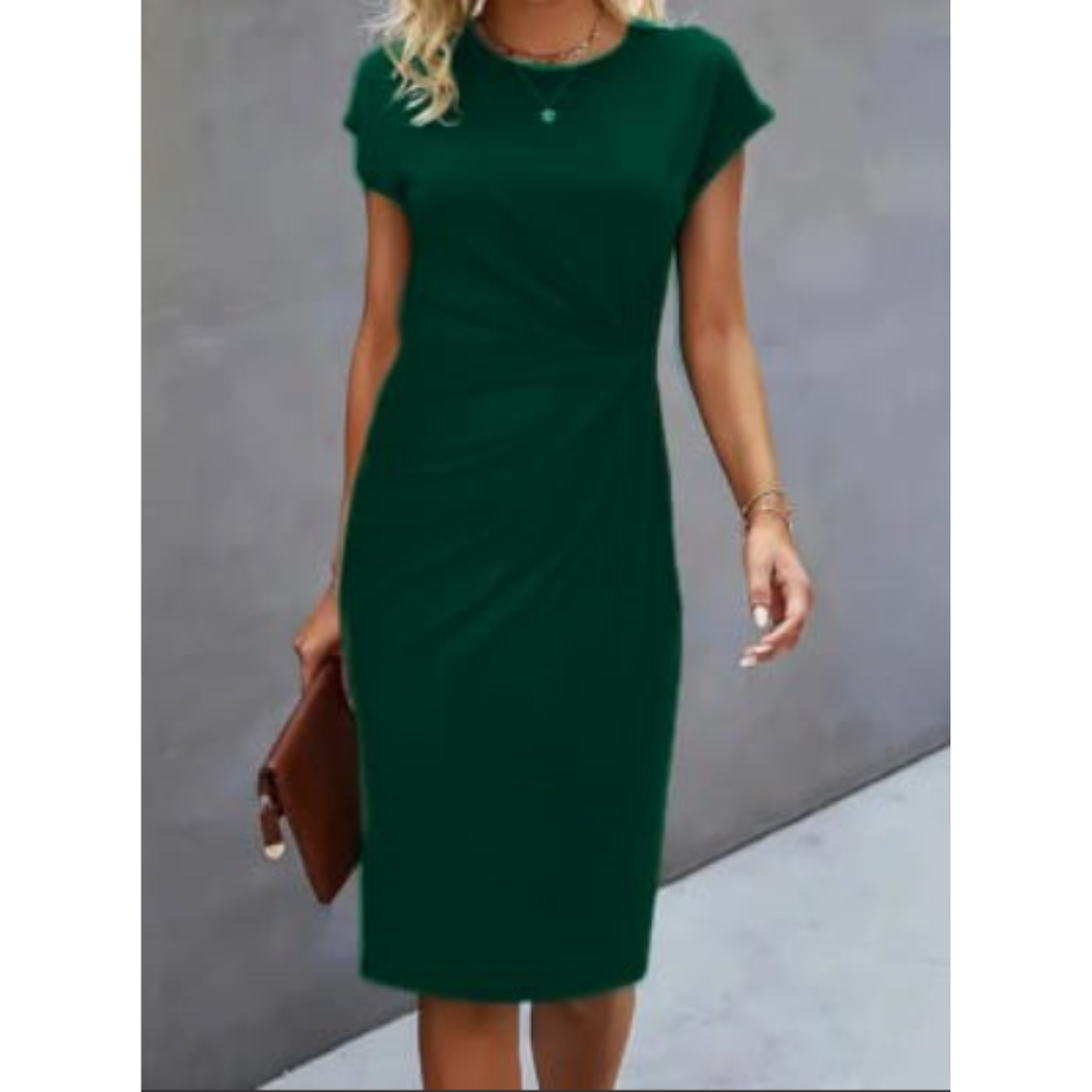 Elegantes Damenkleid Kurzarm Chiffon