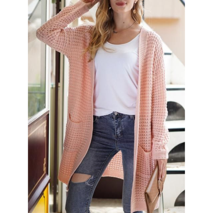 Lange Damen Strickjacke Winterlich
