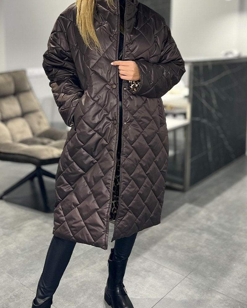 Bequemer Baumwoll Mantel Mittellang Relaxed Fit