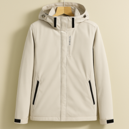Damen Outdoor Jacke Warm Kapuze Reißverschluss