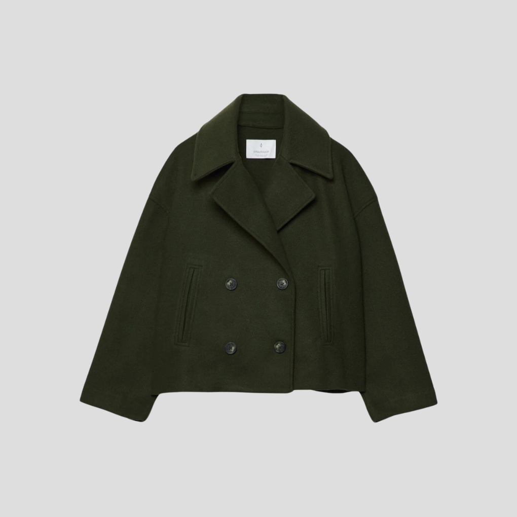 Doppelreihiger Kurzmantel Elegant Damen