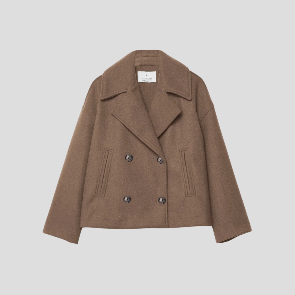 Doppelreihiger Kurzmantel Elegant Damen